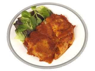 Ravioli Pasta Parcels with Salad