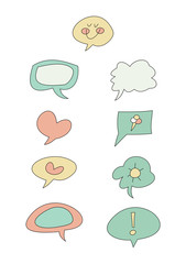Buntes Grafik-Set: Sprechblasen