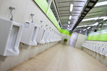 Urinals in public toilet