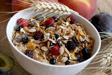 muesli breakfast rich in fiber