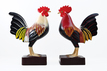 Isolated Wooden Rooster © antpkr