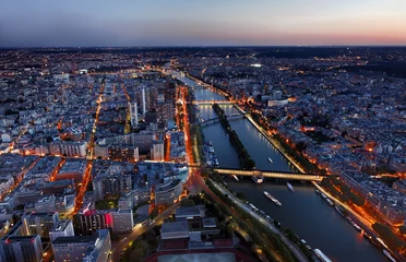 Fotobehang Aerial View of Paris at the Sunset © Provisualstock.com