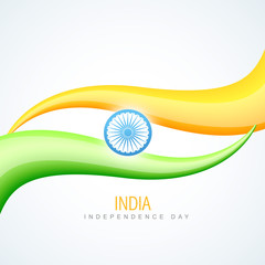indian flag in wave style