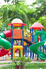 Fototapeta na wymiar playground at park in thailand