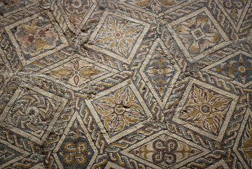 Ancient roman mosaic floor in Merida, Spain