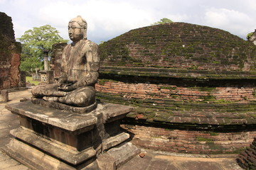Statue of Buddha in ancient temple, Polonnaruwa, Sri Lanka
