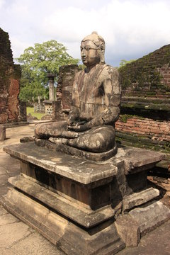 Statue of Buddha in ancient temple, Polonnaruwa, Sri Lanka