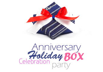 gift box with ribbon isolated on white