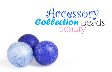 Color beads isolated on white