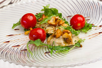Cocktailtomate mit Pfifferlinge