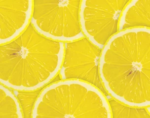  Abstracte achtergrond met citrusvruchten van schijfjes citroen. Detailopname. © oly5