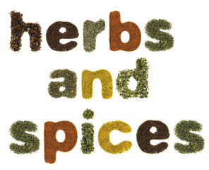 Herbs and spices words