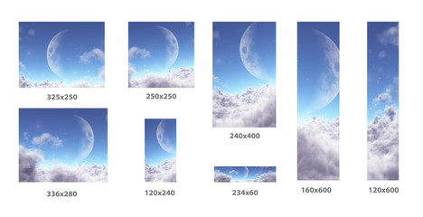 banner with night sky