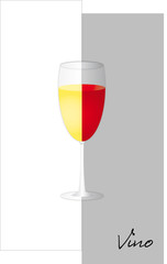 vino bianco e rosso