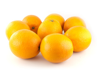 Group of orange fruit Isolated on White Background