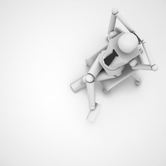 Businessman sitting on chair 3d illustration © tigger11th