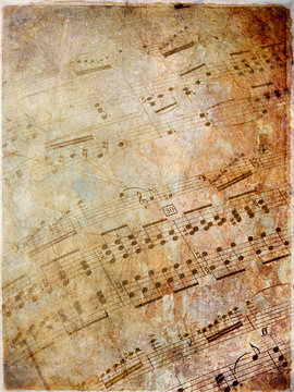 Musical scores grungy