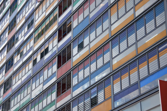 Modern Coloured Apartment Block