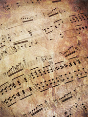 Musical scores grungy