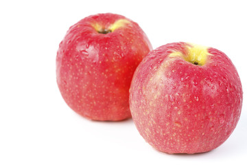 Two red apple.