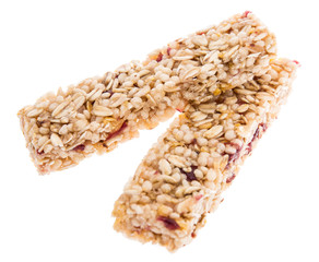Two isolated Muesli Bars
