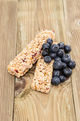 Muesli Bars with fresh Blueberries