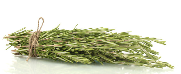 fresh green rosemary isolated on white