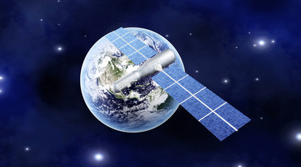 Satellit über der Erde © Spectral-Design