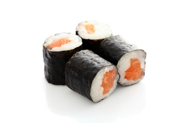 Maki Rolls isolated in white background