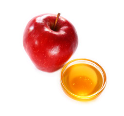 Jewish New Year - Rosh Hashanah , apple with honey 
