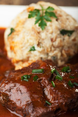 Bayerische Rinderbäckchen mit Knödel