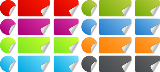 Fototapeta premium Set of color labels