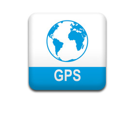 Boton cuadrado blanco GPS © teracreonte