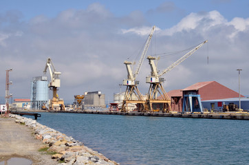 Naklejka premium Industrial port of Port-la-Nouvelle in France