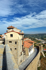 Obraz premium Small spanish town with mountain view. Morella in Span.