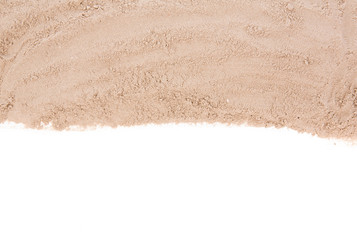 Fototapeta na wymiar Sand scattering isolated on white background