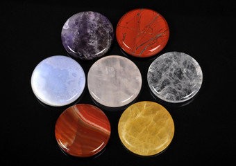 Gem of the seven chakras, form of a coin