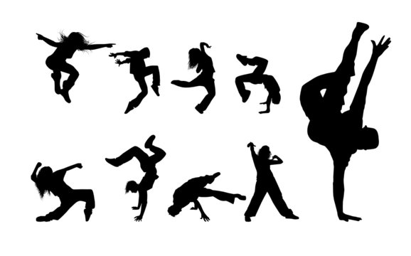 Street Dancers Silhouettes