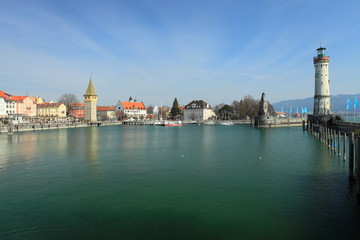 Fototapeta premium Im Hafen von Lindau a Bodensee