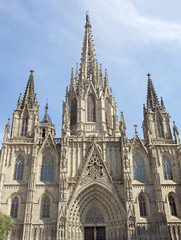 Fototapeta na wymiar Cathedral of Santa Eulalia, Barcelona, Spain