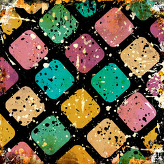 grunge colorful squares