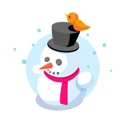 vector icon snowman