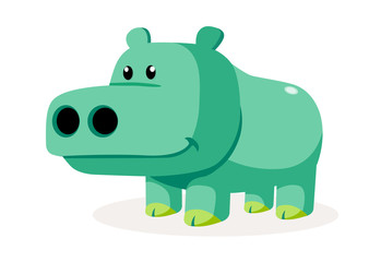 vector icon hippo