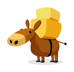 vector icon donkey