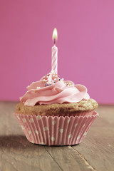 Cupcake with candle