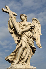 One of the angels at the Ponte Sant'Angelo in Rome
