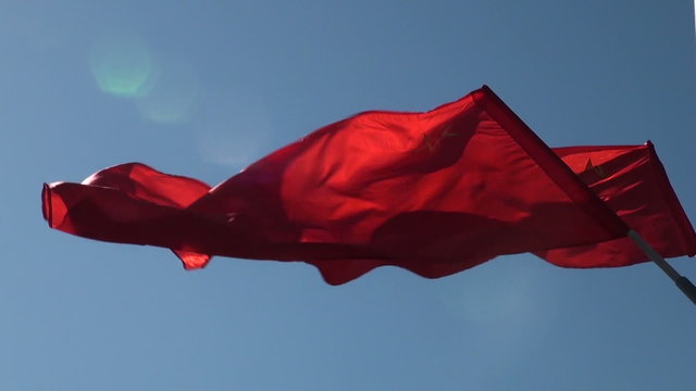 The red flag in the wind