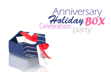 gift box with ribbon isolated on white