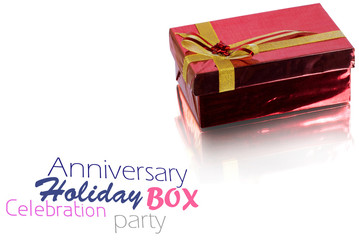 Red Gift Box on white background