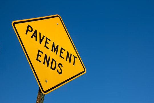 Pavement Ends road sign
